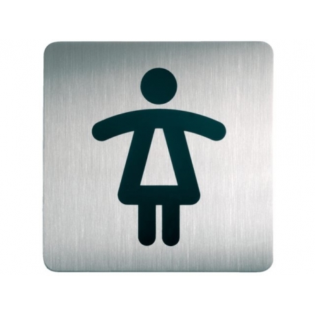 Infobord pictogram Durable vierkant wc dames 150mm