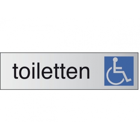 Infobord pictogram toiletten rolstoel 165x44mm