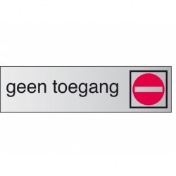 Infobord pictogram geen toegang 165x44mm