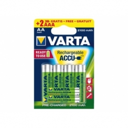 Batterij oplaadbaar Varta 4xaa 2100mah ready2use